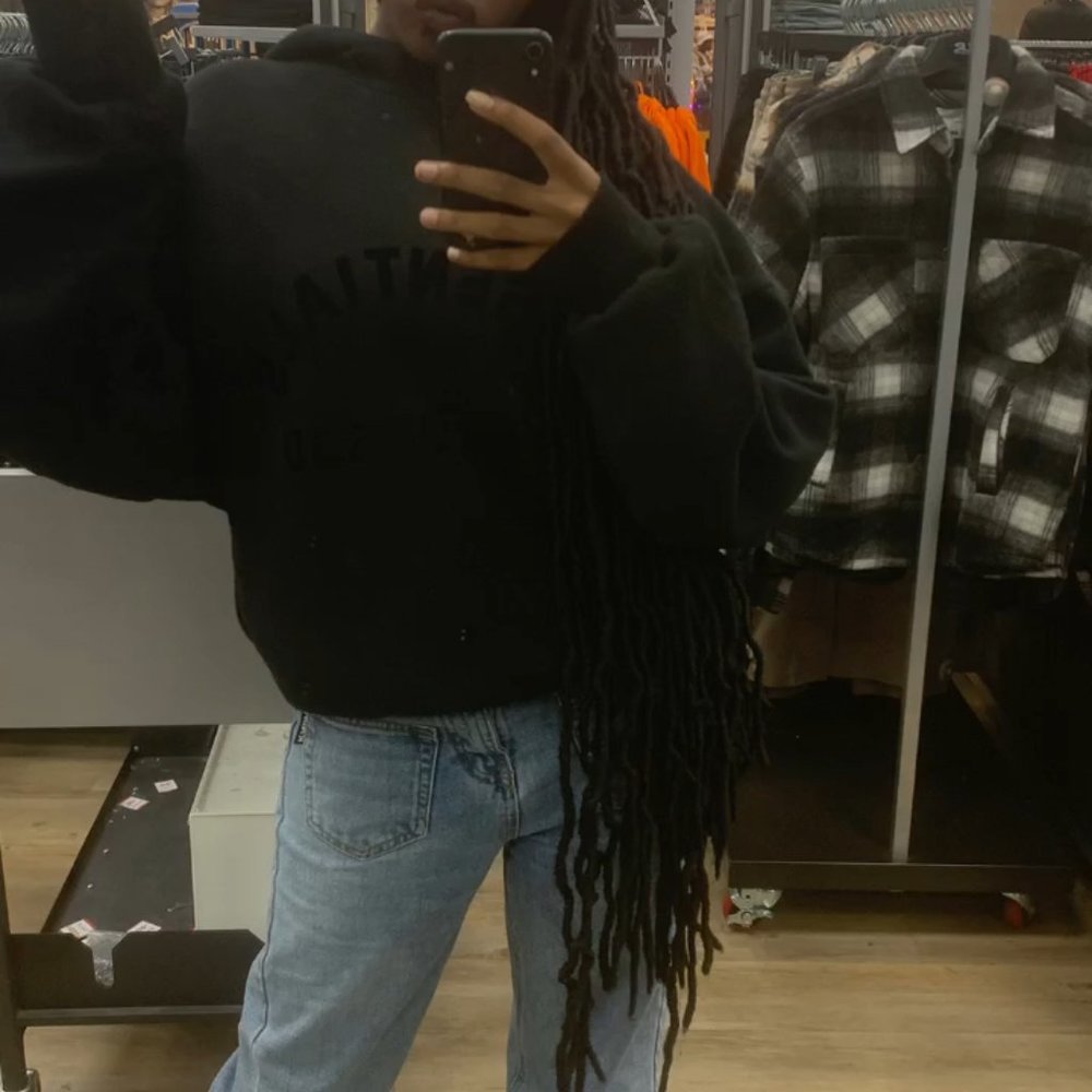 Black Essentials hoodie